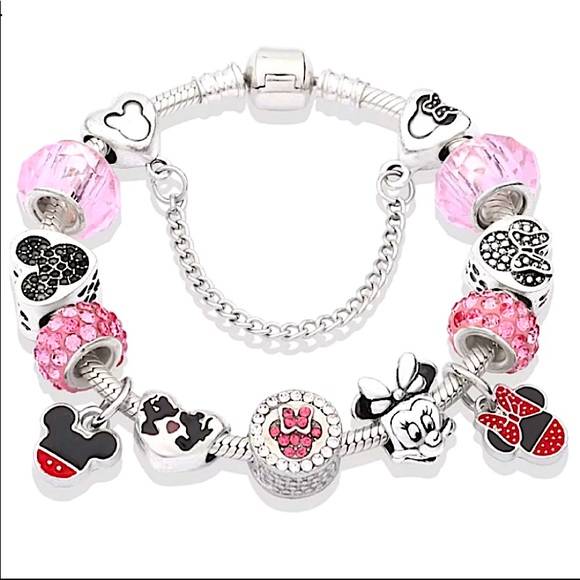 Disney Mickey & Minnie Mouse Pandora Charm Bracelet - Picture 2 of 5